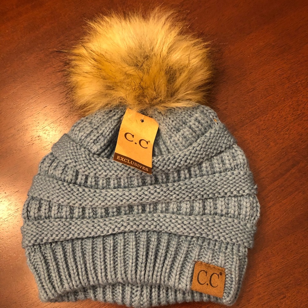 C.C Knit Beanie with Pom